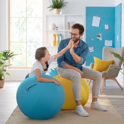 Ergo Cosy Aktiver Sitzball mit 65 cm Durchmesser, blau