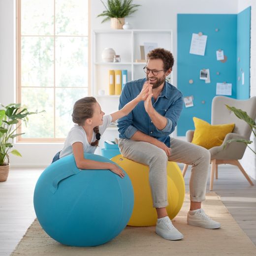Ergo Cosy Aktiver Sitzball mit 65 cm Durchmesser, blau