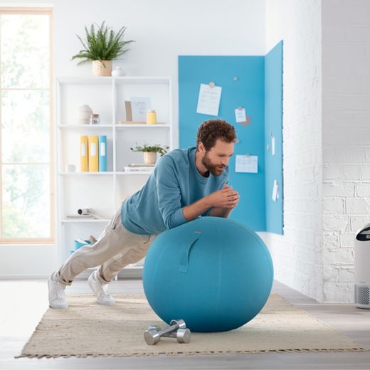 Ergo Cosy Aktiver Sitzball mit 65 cm Durchmesser, blau