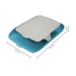 Plateau de bureau avec organiseur Cosy, bleu
