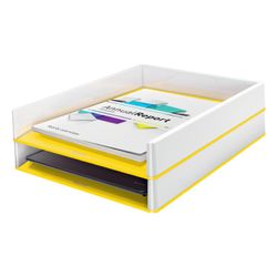 Leitz WOW DUAL tray, yellow/white
