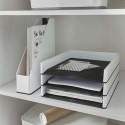 Leitz WOW DUAL dienblad, zwart/wit