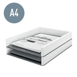 Plateau Leitz WOW DUAL, rouge/blanc