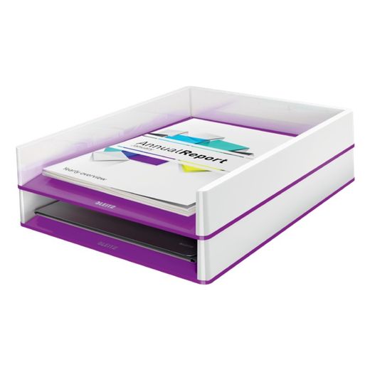 Plateau Leitz WOW DUAL, violet/blanc