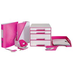 Leitz WOW tray. Vertical format, A4, fuchsia