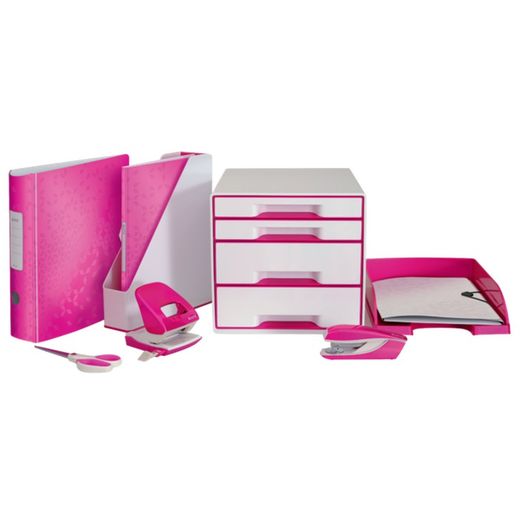 Leitz WOW tray. Vertical format, A4, fuchsia