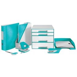 Vassoio Leitz WOW. Formato verticale, A4, turchese