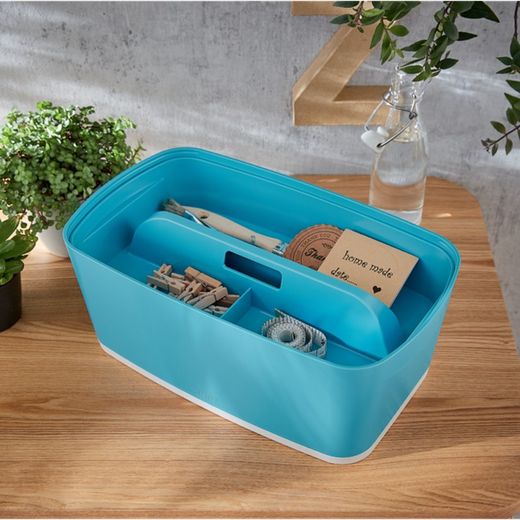 Leitz MyBox Cozy Small Organizer Tray with Handle, Blue