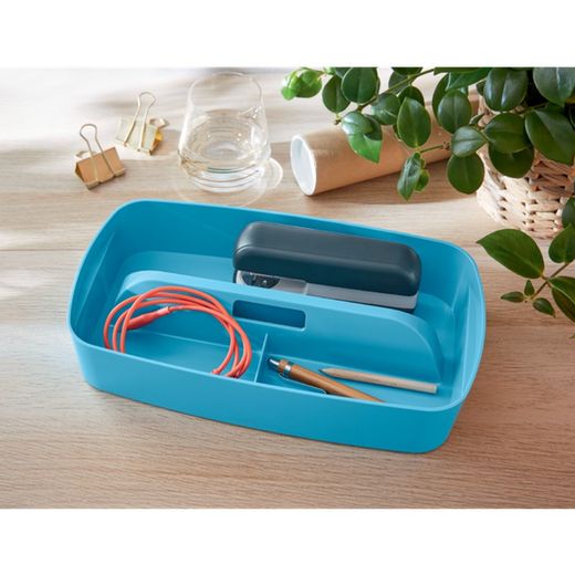 Leitz MyBox Cozy Small Organizer Tray with Handle, Blue