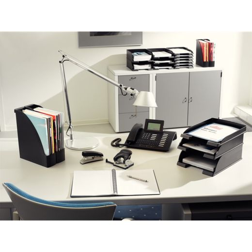 Leitz Plus STANDARD trays. Opaque. vertical format, blue