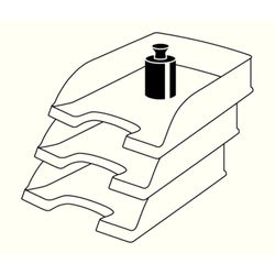 Leitz Plus STANDARD-Tabletts. Transparent. Hochformat, geräuchert