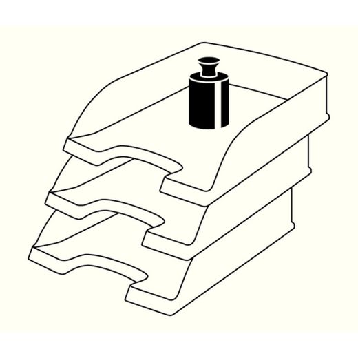 Leitz Plus STANDARD-Tabletts. Transparent. Hochformat, geräuchert