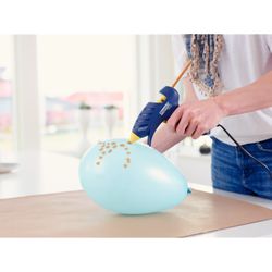 Blister pack of 16 Oval glitter sticks for low temperature gun, assorted (gold, silver)