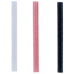Confezione blister da 36 stick di colla glitter universali D7, assortiti (bianco, fucsia, nero)