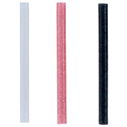 Confezione blister da 36 stick di colla glitter universali D7, assortiti (bianco, fucsia, nero)