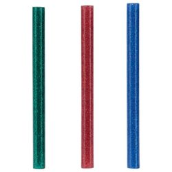 Blisterverpakking van 36 universele D7 glitterlijmsticks, assorti (rood, blauw, groen)