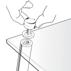 Nobo A4 schräger Acryl-Schreibblock, transparent