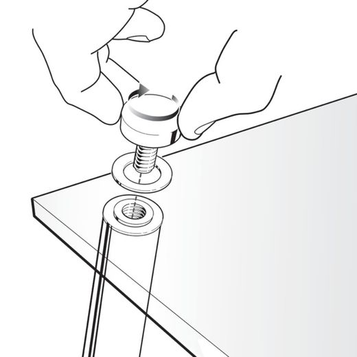 Nobo A4 schräger Acryl-Schreibblock, transparent