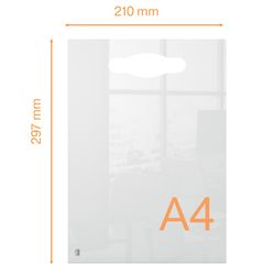 Nobo A4 Acryl-Notizblock, transparent mit Handloch