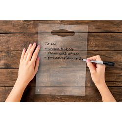 Nobo A4 Acryl-Notizblock, transparent mit Handloch