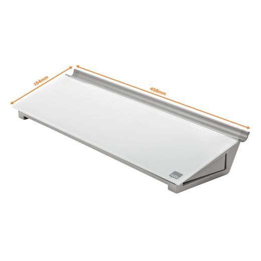 NOBO Crystal Schreibtisch-Notizblock, weiß