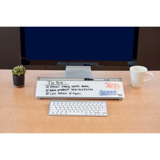 NOBO Crystal Schreibtisch-Notizblock, weiß