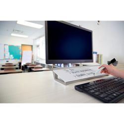 NOBO Crystal Schreibtisch-Notizblock, weiß