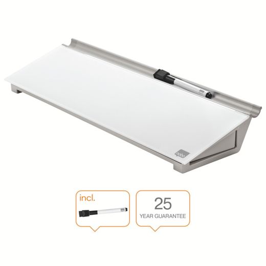 NOBO Crystal Schreibtisch-Notizblock, weiß