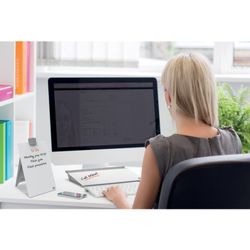 NOBO Crystal Schreibtisch-Notizblock, weiß