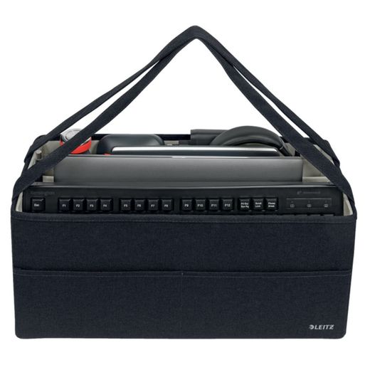 Sac de travail en tissu pour bureau partagé, gris