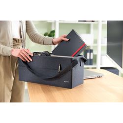 Sac de travail en tissu pour bureau partagé, gris