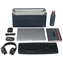 Sac de travail en tissu pour bureau partagé, gris