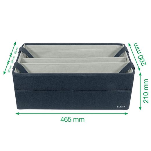 Sac de travail en tissu pour bureau partagé, gris