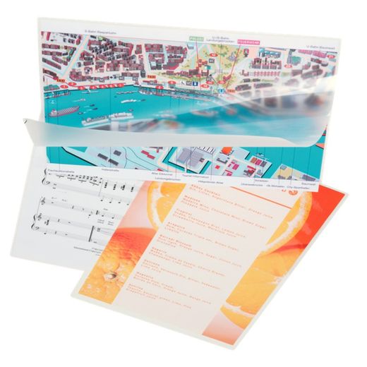 Sacos de laminação Leitz DIN A4. Alta velocidade. Fechado no lado mais comprido. (Caixa 100) 125 mícrons