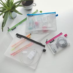 Bustina fucsia waterproof WOW (24 x 17 cm, con fondo espandibile) cosmetici