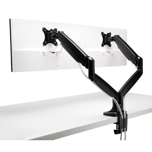 Brazo doble de monitor SmartFit® ajustable en altura con un toque