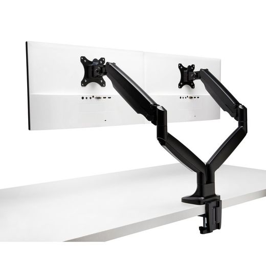 Brazo doble de monitor SmartFit® ajustable en altura con un toque