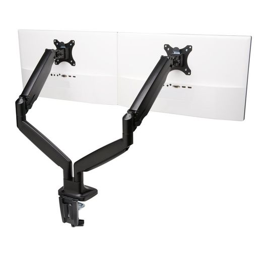 Brazo doble de monitor SmartFit® ajustable en altura con un toque