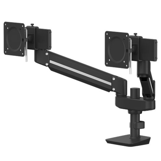 Kompakter Dual Stem™ Monitorarm Schwarz