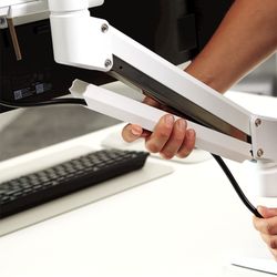 Dual Stem™ Monitorarm Weiß