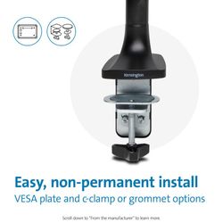 Höhenverstellbarer SmartFit®-Arm mit One-Touch-Steuerung für einzelne Monitore