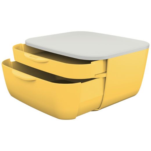 Leitz Cozy 2-Drawer Cabinet, Yellow