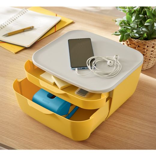 Leitz Cozy 2-Drawer Cabinet, Yellow