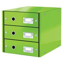 Bucs de 3 cajones Click & Store (290x283x360mm), verde