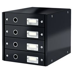Bucs de 4 cajones Click & Store (290x283x360mm), negro