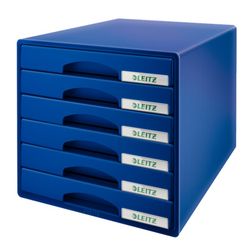 Bucs de cajones Leitz Plus. 6 cajones (pequeños), azul
