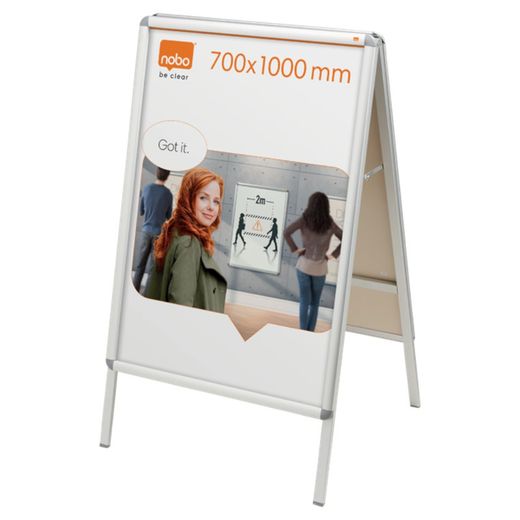 Sztaluga reklamowa z ramą dociskową A-Board Premium Plus 700x1000 mm