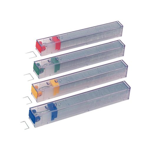 Scatola 5 cartucce punti Leitz k10 verdi (55 fogli) zincate