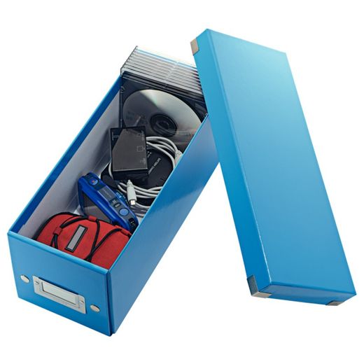 Klicken & Aufbewahrungs-CD-Box (143x147x352mm), blau