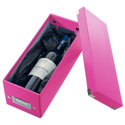 Caja Click & Store CD Box (143x147x352 mm), fucsia